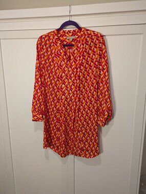 Petite Banana Republic Geometric Print Dress |  Effortless Summer | Sz 12P